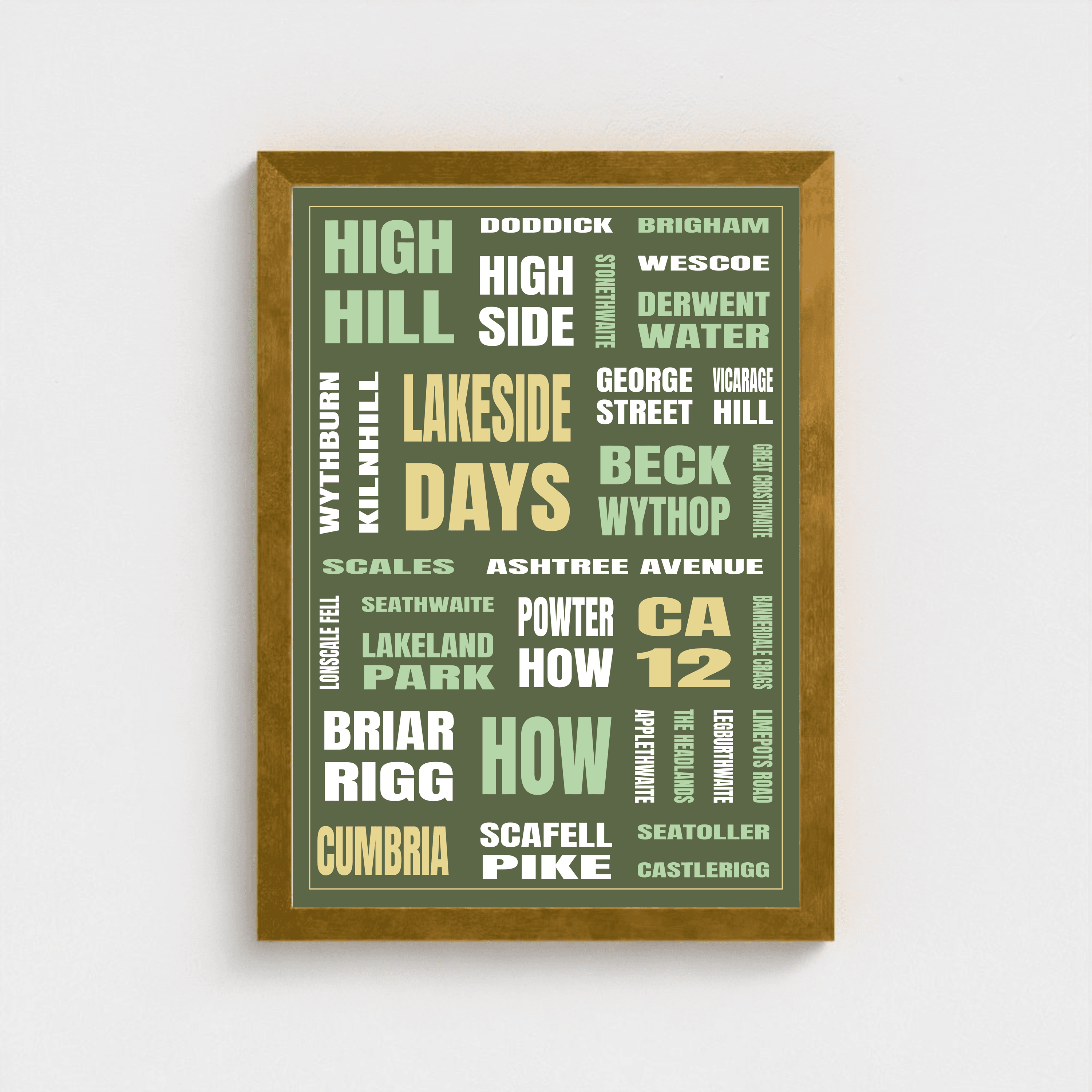 Keswick (CA12) framed print