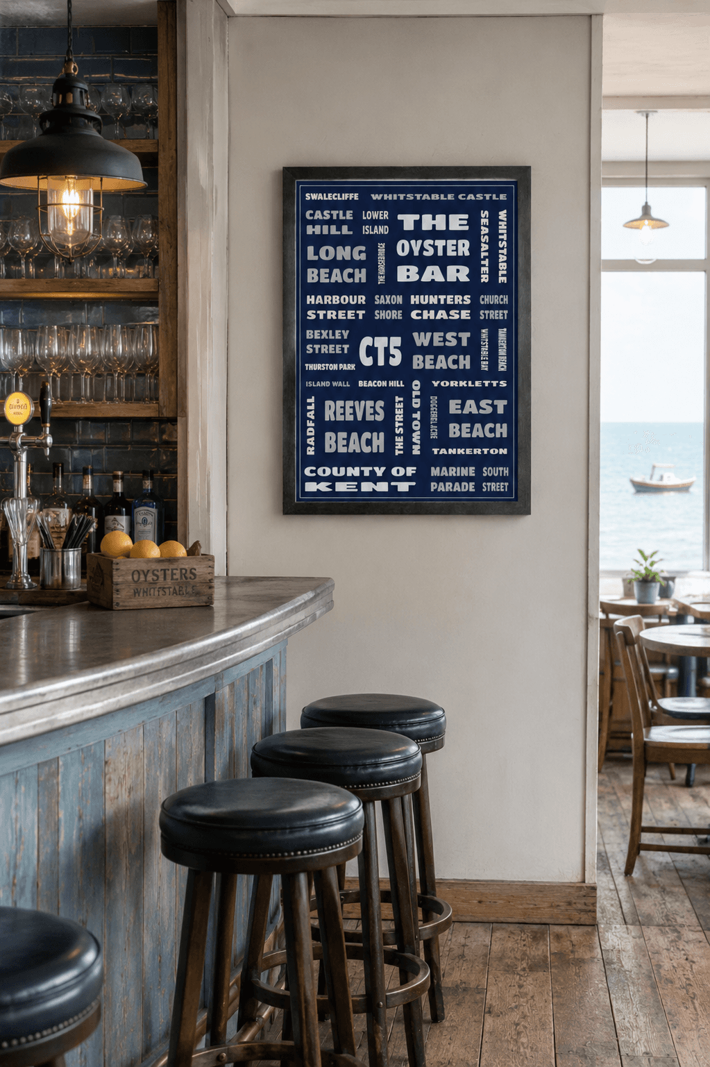 Whitstable (CT5) framed print in a room scene