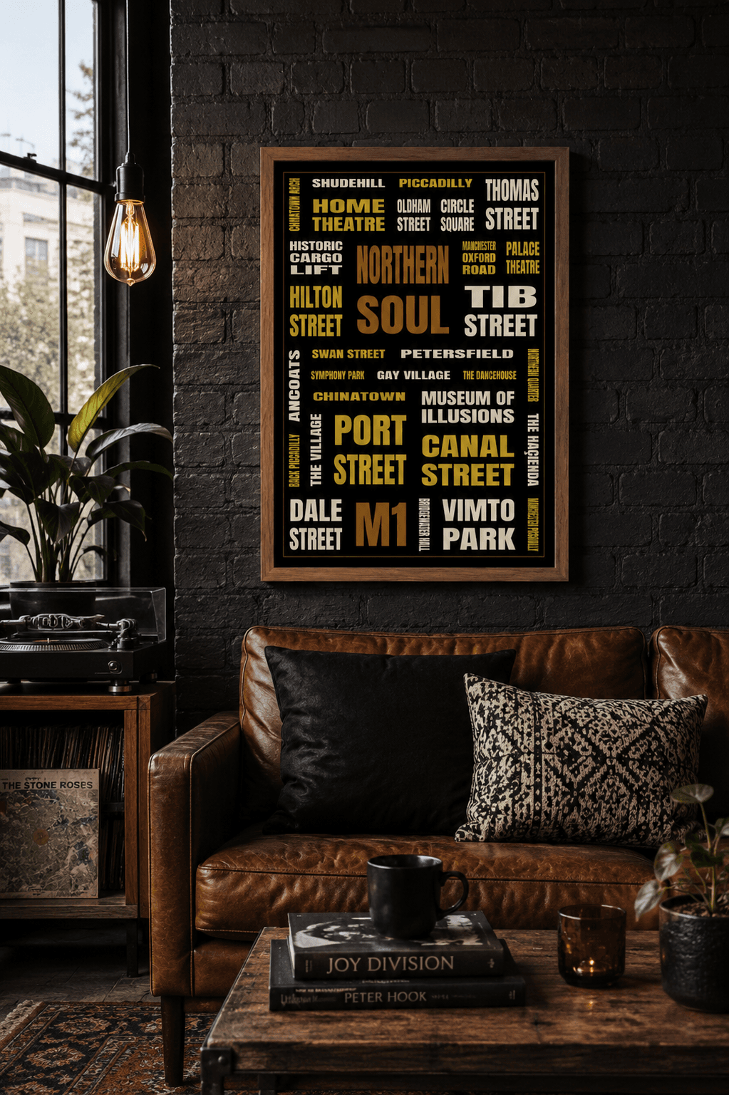 Manchester (M1) framed print in a room scene