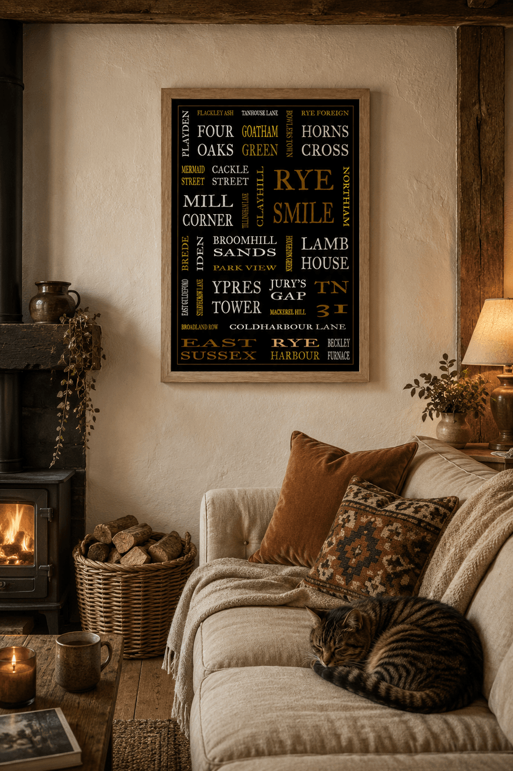 Rye (TN31) framed print in a room scene